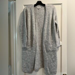 Gray Open Front Cardigan - Duster - Miracle